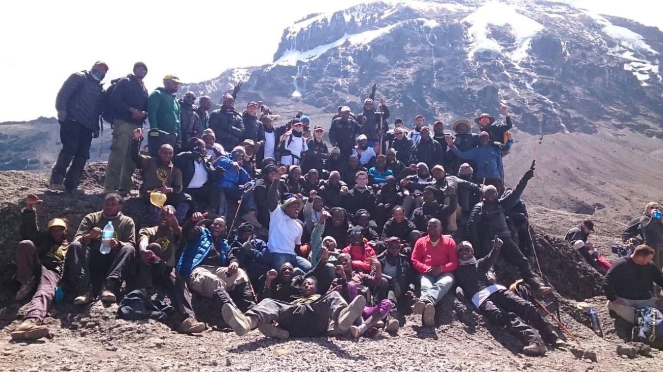 Kilimanjaro mountain climb challengers for HIV/AIDS Project