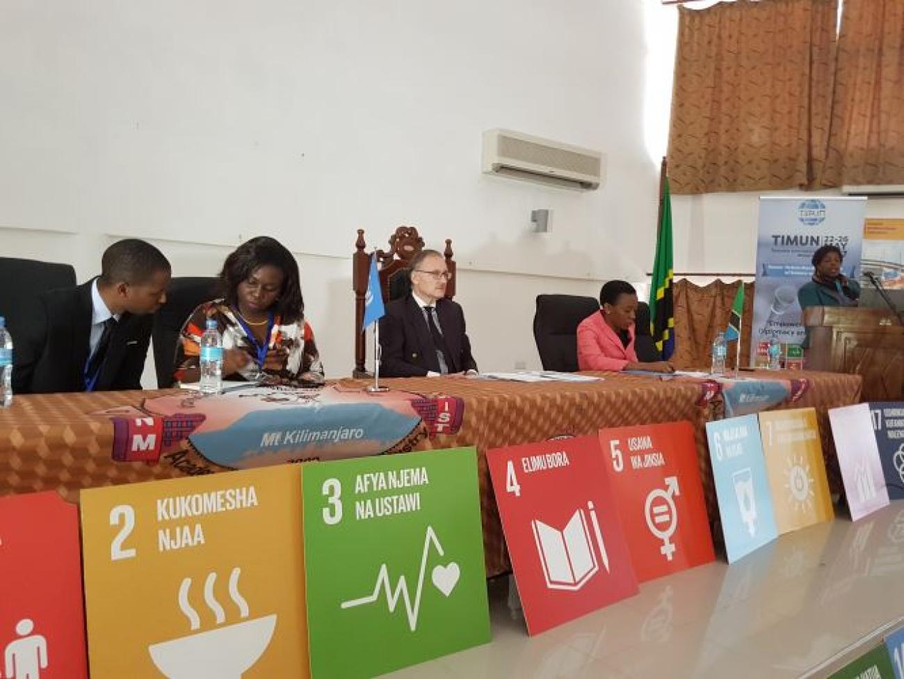 Participants of TIMUN 2017 at the opening ceremony.